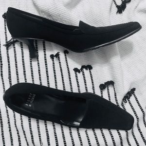 Vintage Stuart Weitzman Black Canvas Pumps